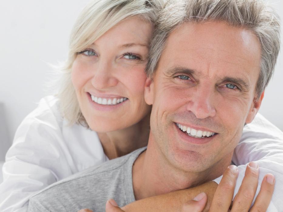 older couple hugging | sedation dentistry bellevue tn